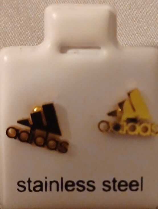 adidas Jewelry - Adidas Gold Stainless Steel Stud Earrings